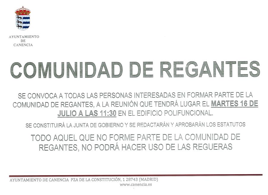 Comunidad regantes 2024