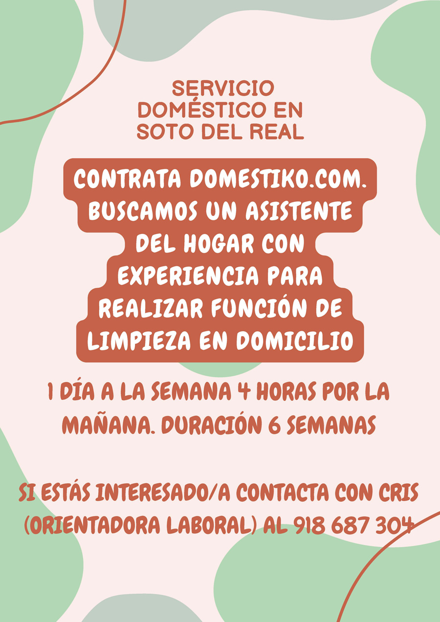 Cartel trabajo Servicio Doméstico