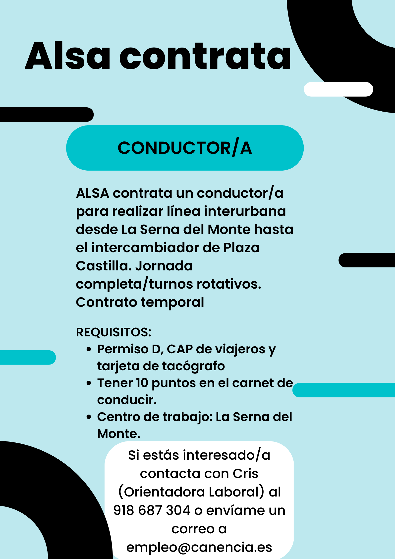 Oferta laboral conductor