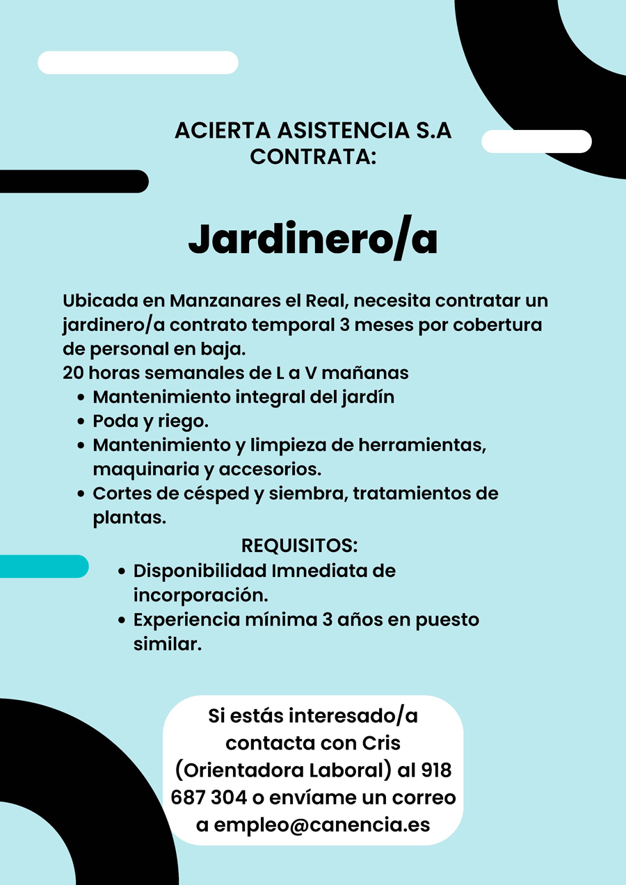 Vacante Jardinero Acierta