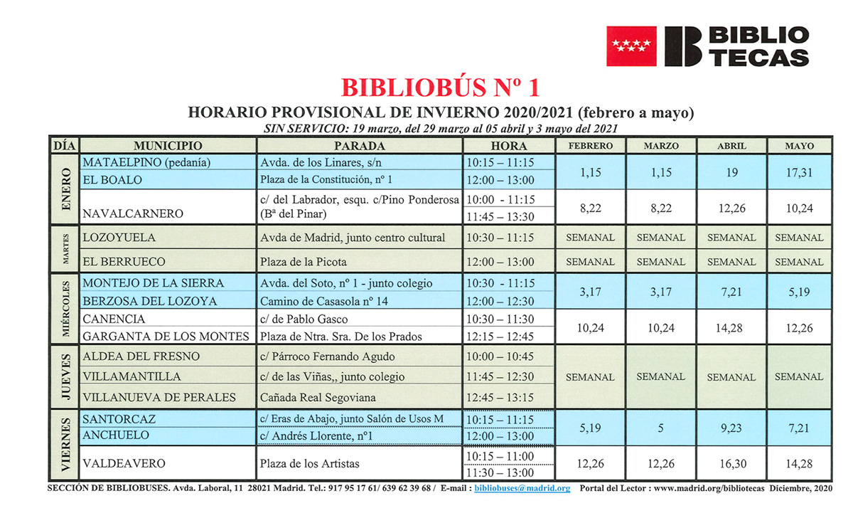 BIBLIOBUS 1 febrero-mayo 2021