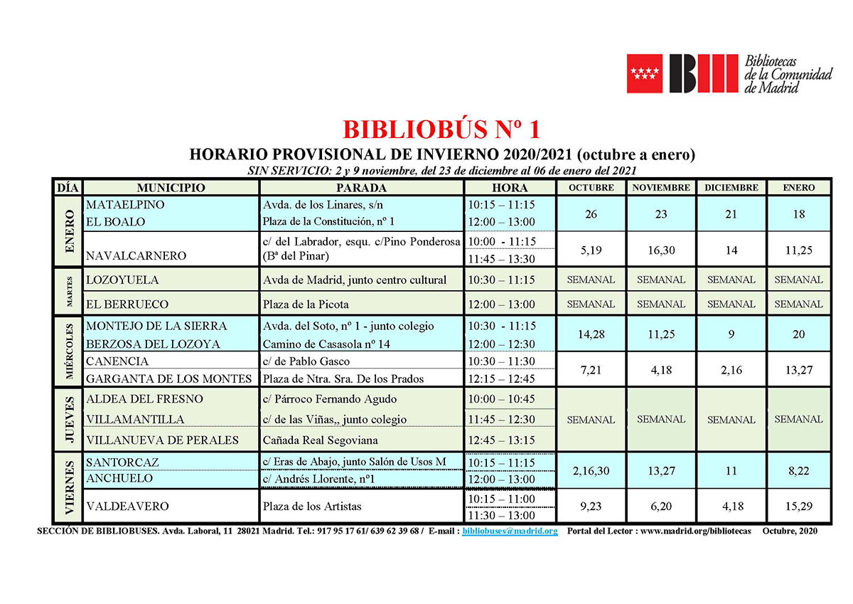 BIBLIOBUS 1 invierno 2020