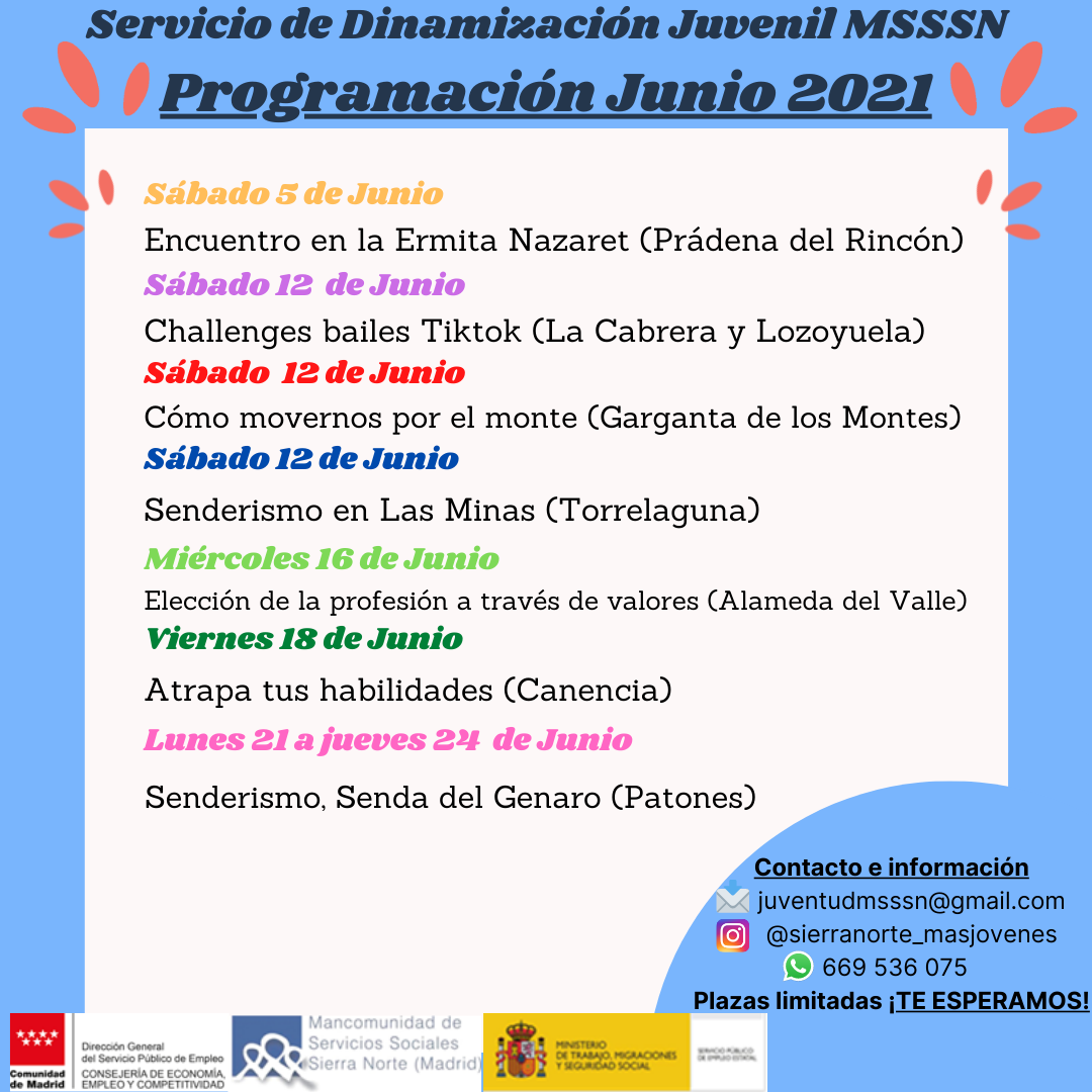 Programación mensual junio