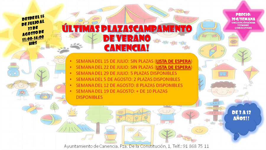 campamento verano ultimas plazas