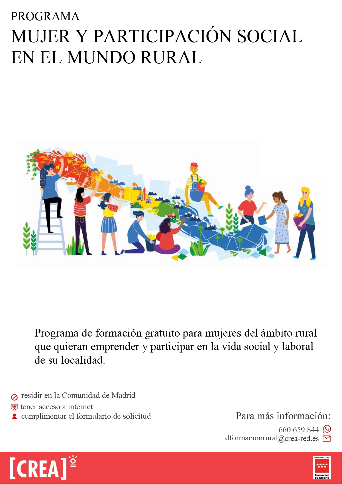 CARTEL MUJER Y PARTICIPACIÓN SOCIAL EN EL MUNDO RURAL